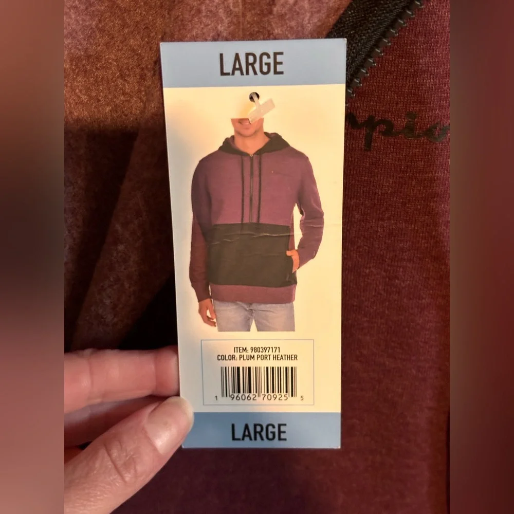 Champion Men's purple and Black Zip-Up Sweater_5